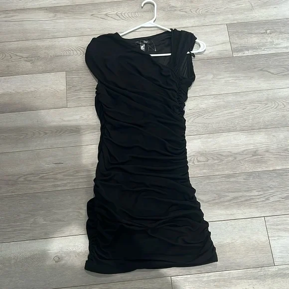 Brand new super flattering Aqua Black One Shoulder Ruched Cocktail Dress! - Picture 1 of 3
